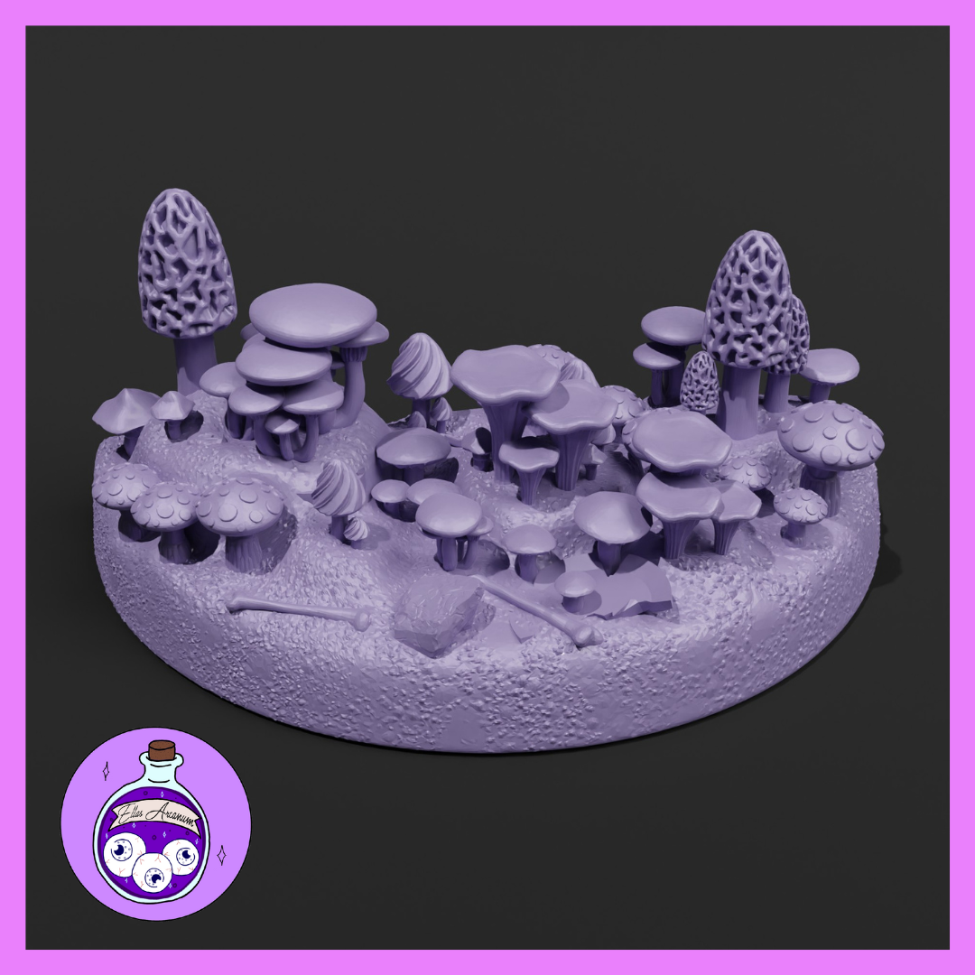 Mushroom Garden Half Circle by Ella's Arcanum