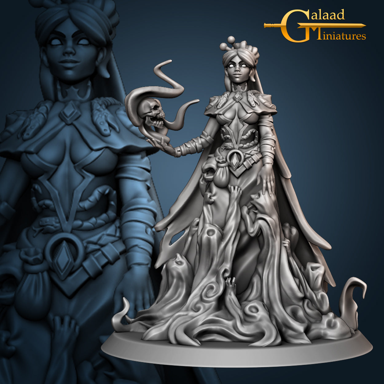 Female Necromancer 01 by Galaad Miniatures