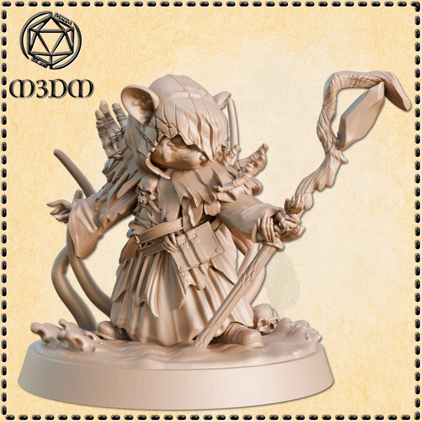 Hamsterfolk Necromancer Action by Mia Kay M3DM