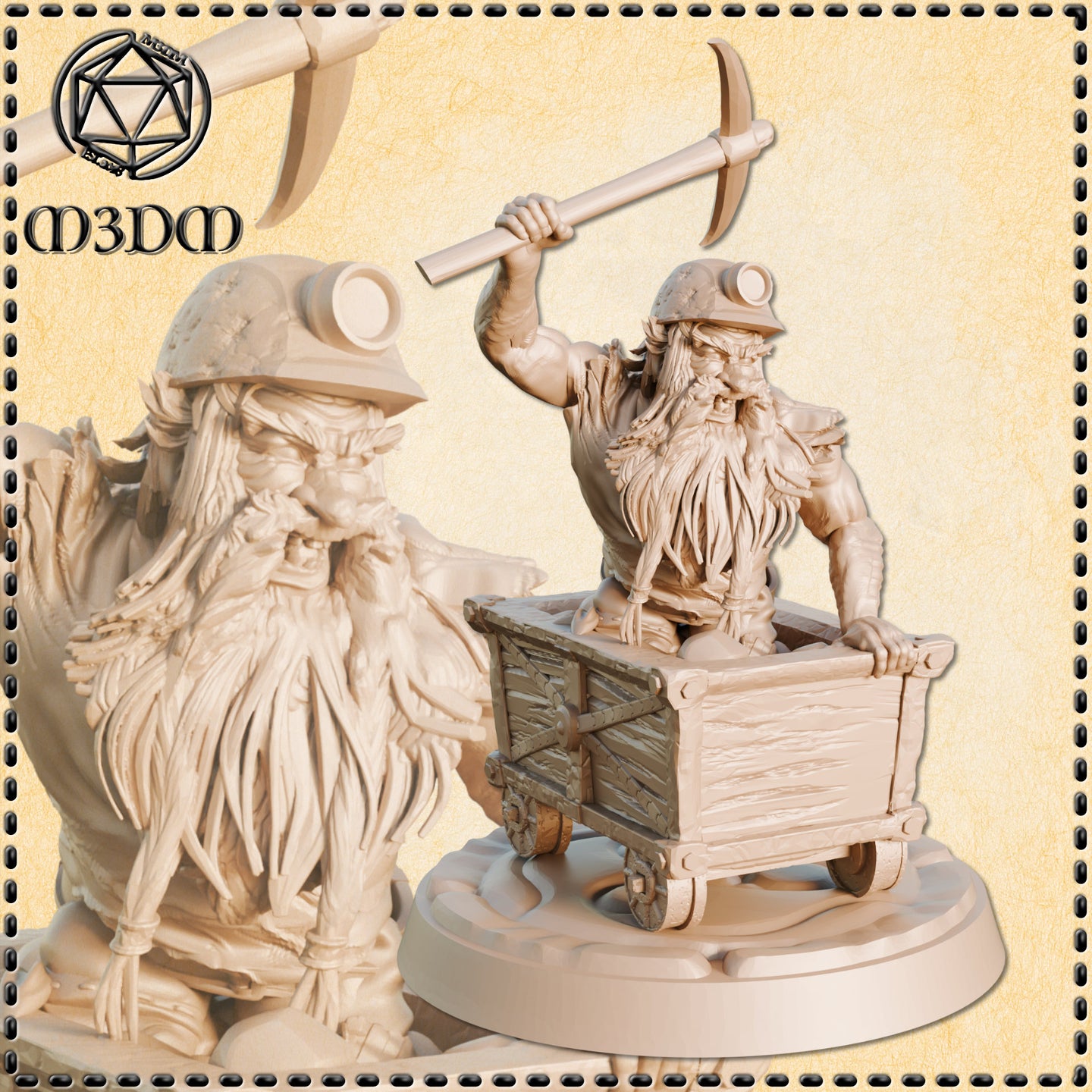 Old Dwarf Miner Action by Mia Kay M3DM