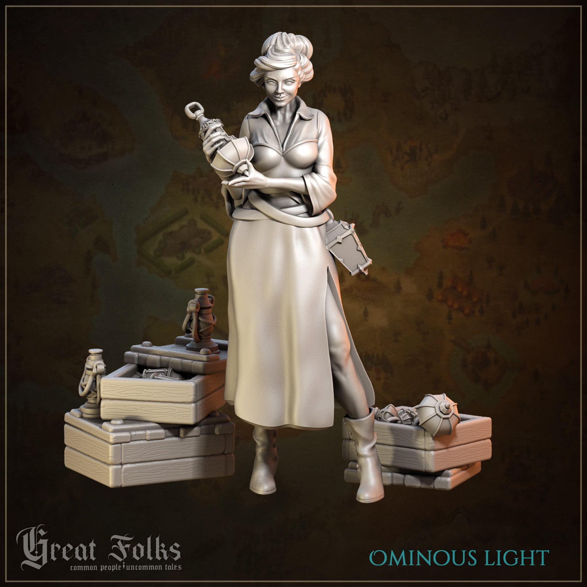 Lamp Saleswoman Adelaide by Great Grimoire