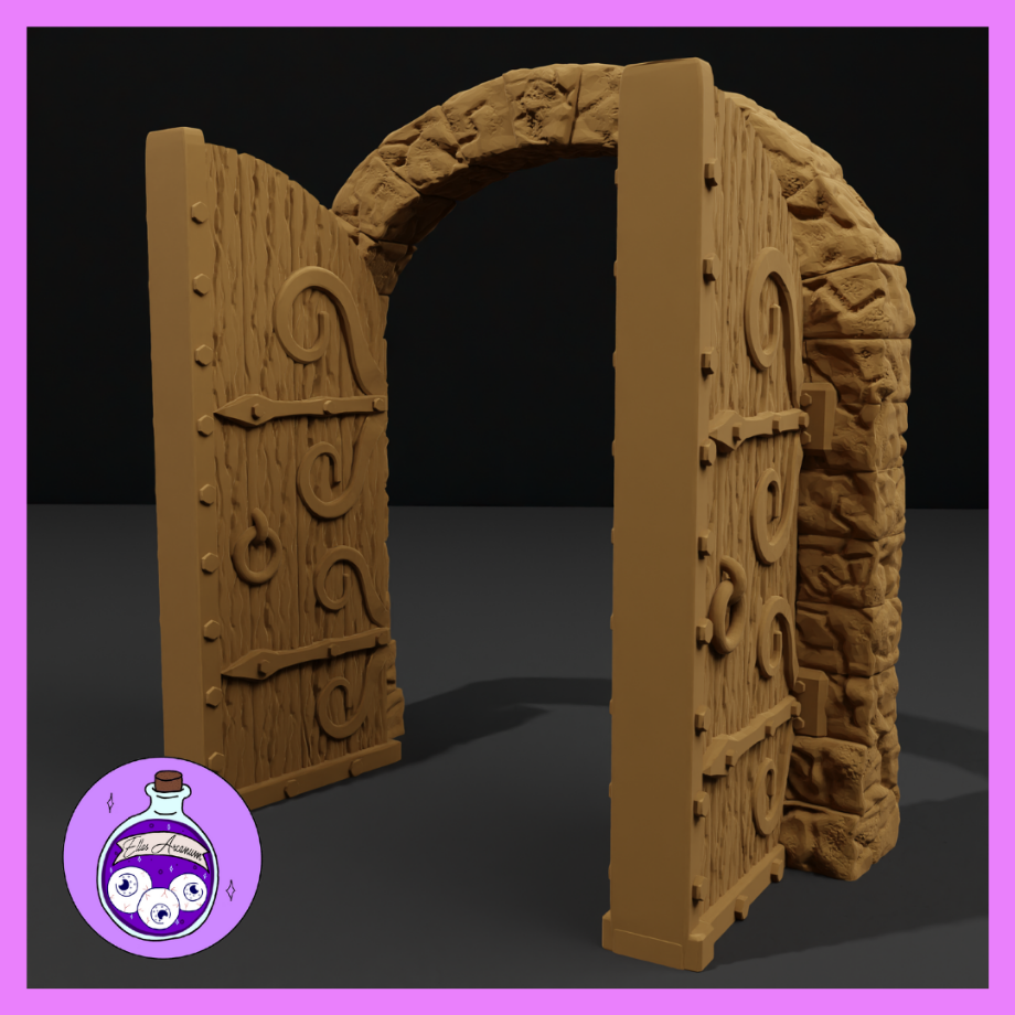 Ornate Double Doors Open by Ella's Arcanum