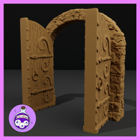 Ornate Double Doors Open by Ella's Arcanum