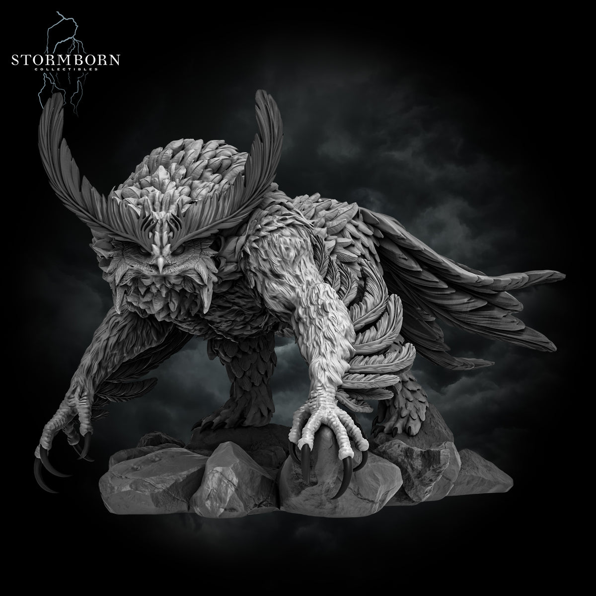 Partially Rendered Miniature Model Owlbear | D&D Miniature for Monster Encounters – MitzNSimz