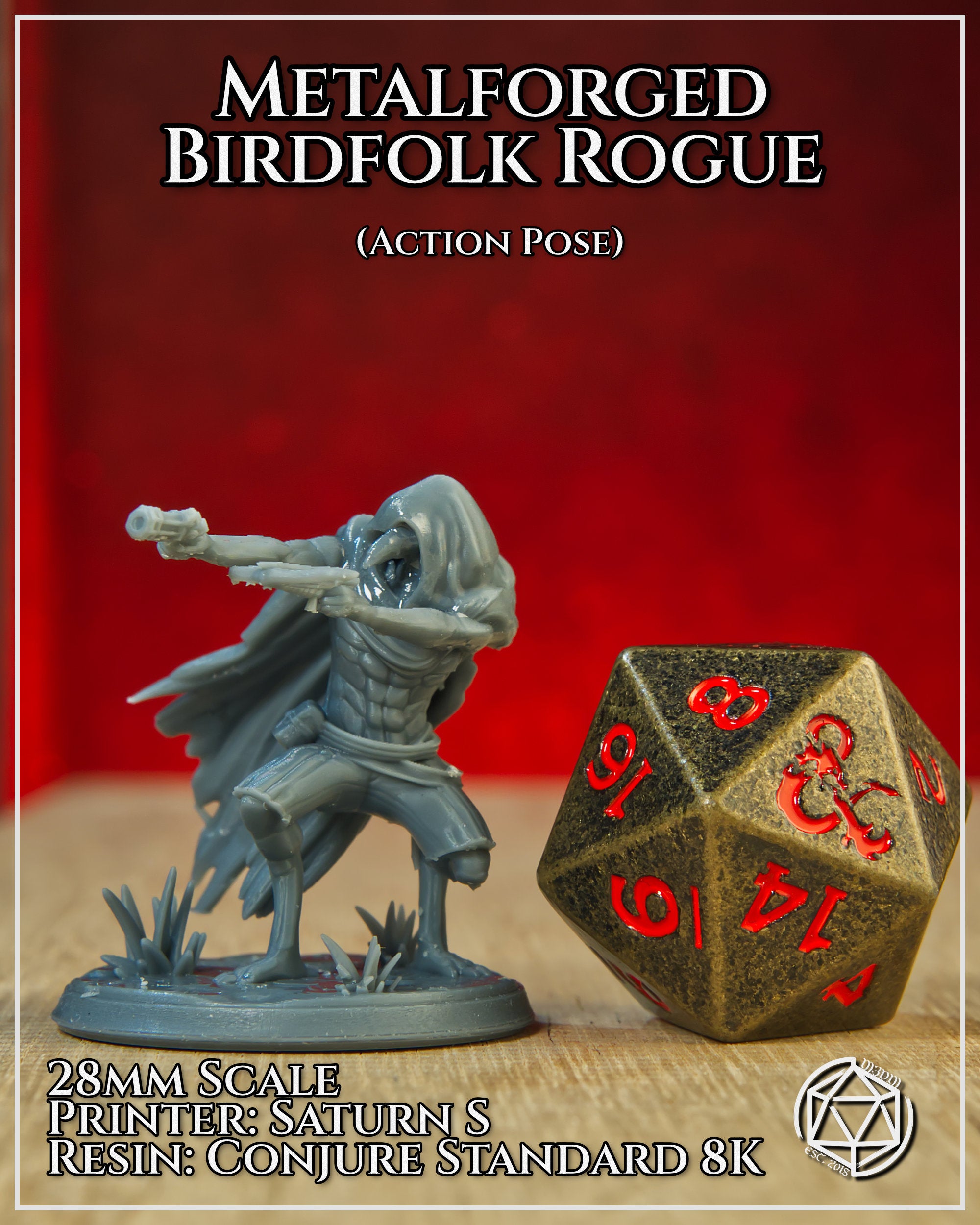 Metalforged Birdfolk Rogue Action by Mia Kay M3DM