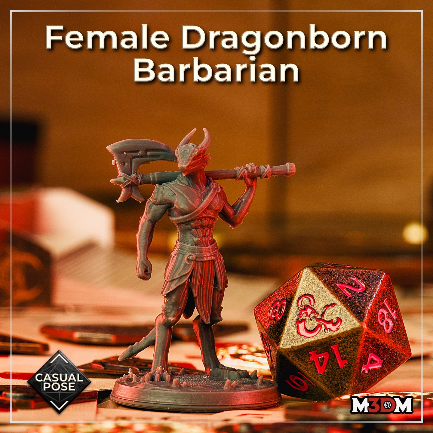 Female Dragonborn Barbarian Casual by Mia Kay M3DM