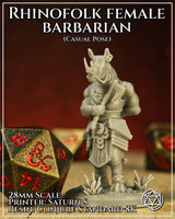 Rhinofolk Female Barbarian Casual by Mia Kay M3DM