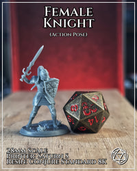 Female Knight Action by Mia Kay M3DM
