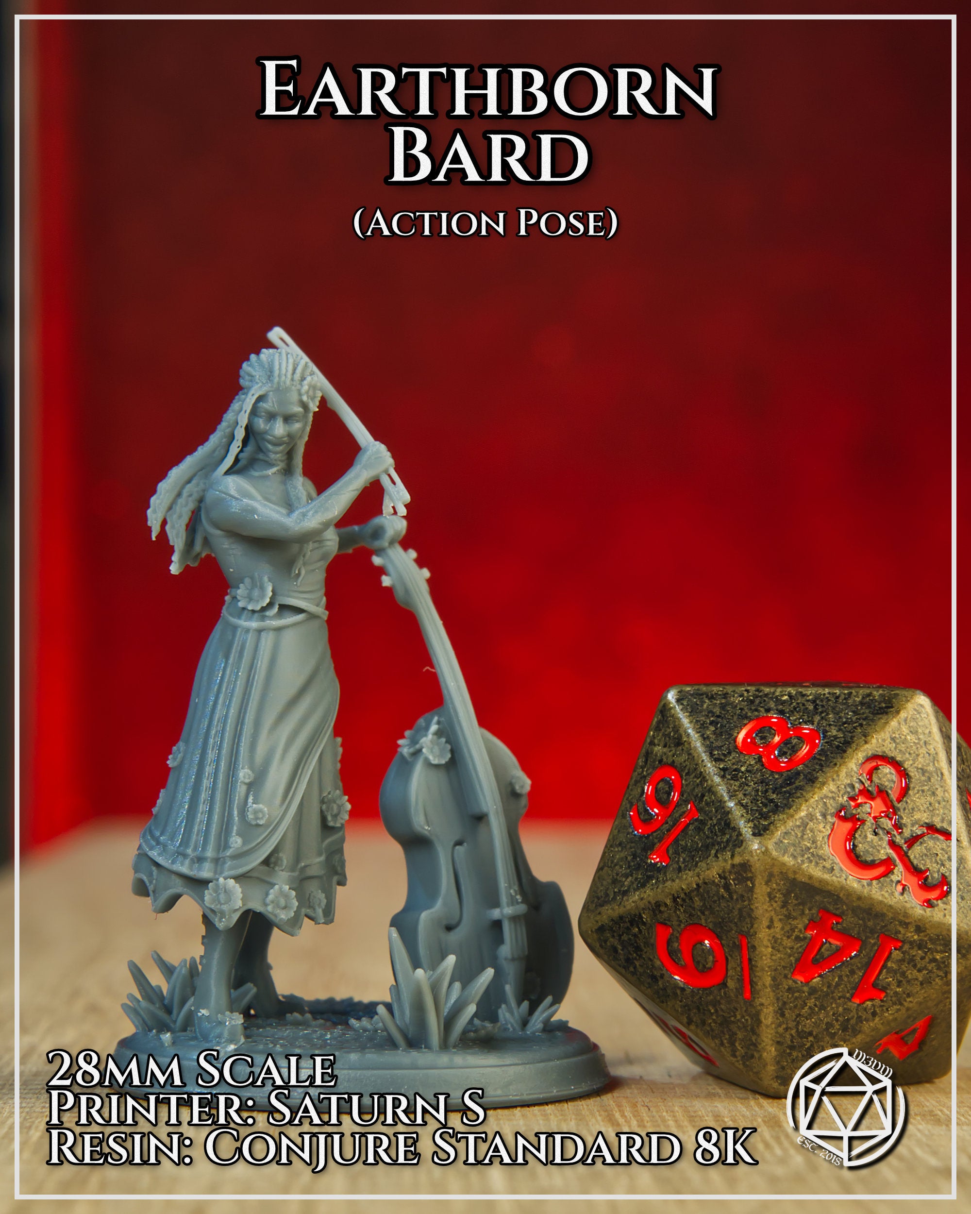 Earthborn Bard Action by Mia Kay M3DM