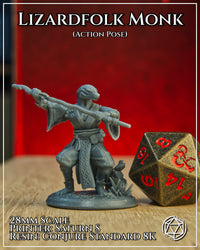 Lizardfolk Monk Action by Mia Kay M3DM
