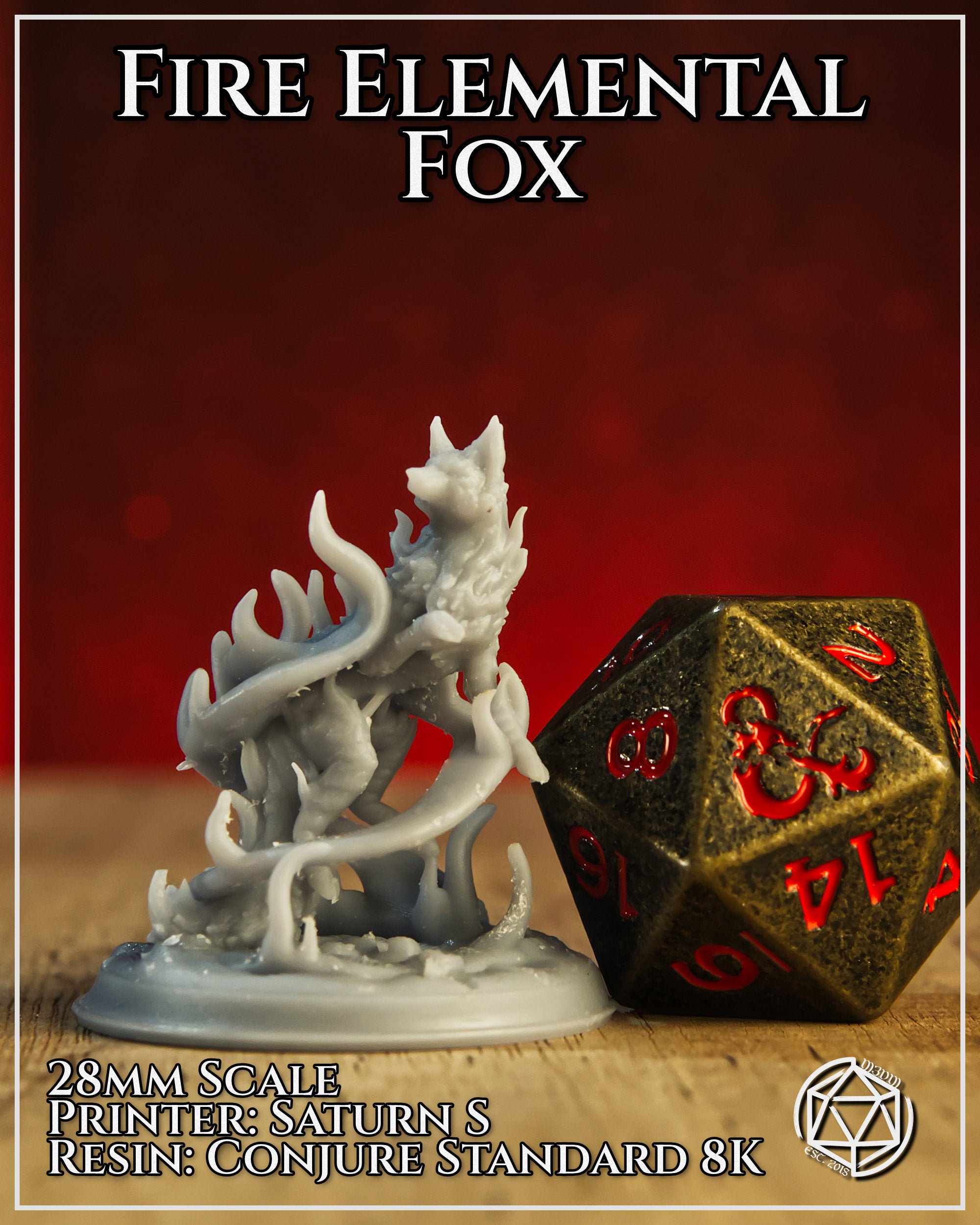 Fire Elemental Fox by Mia Kay M3DM