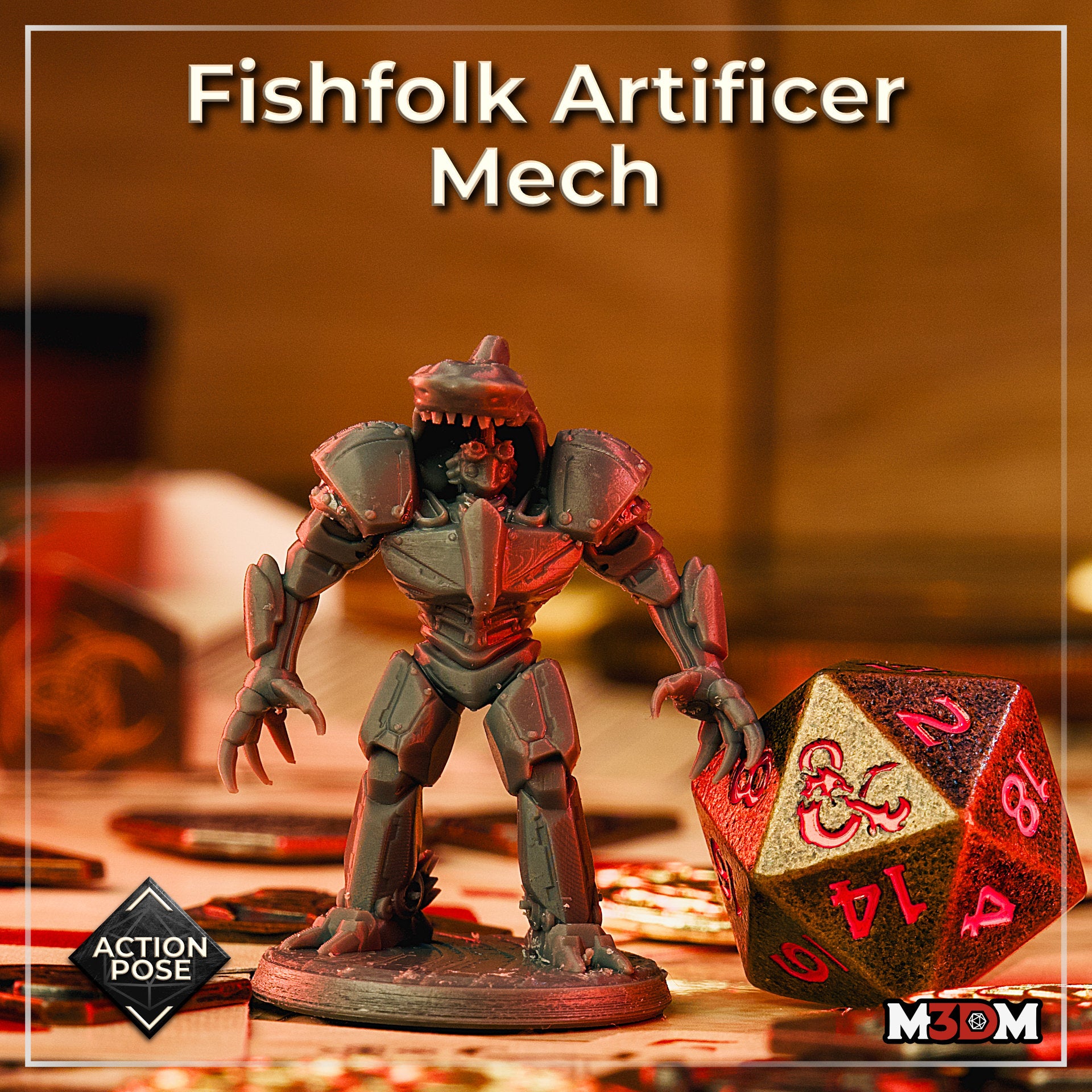Fishfolk Artificer Mech Action by Mia Kay M3DM