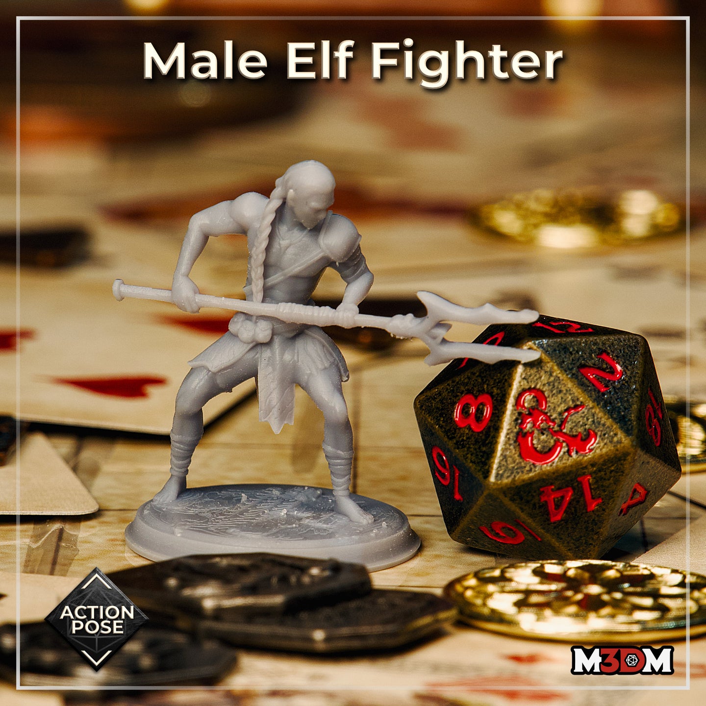 Male Elf Fighter Action by Mia Kay M3DM