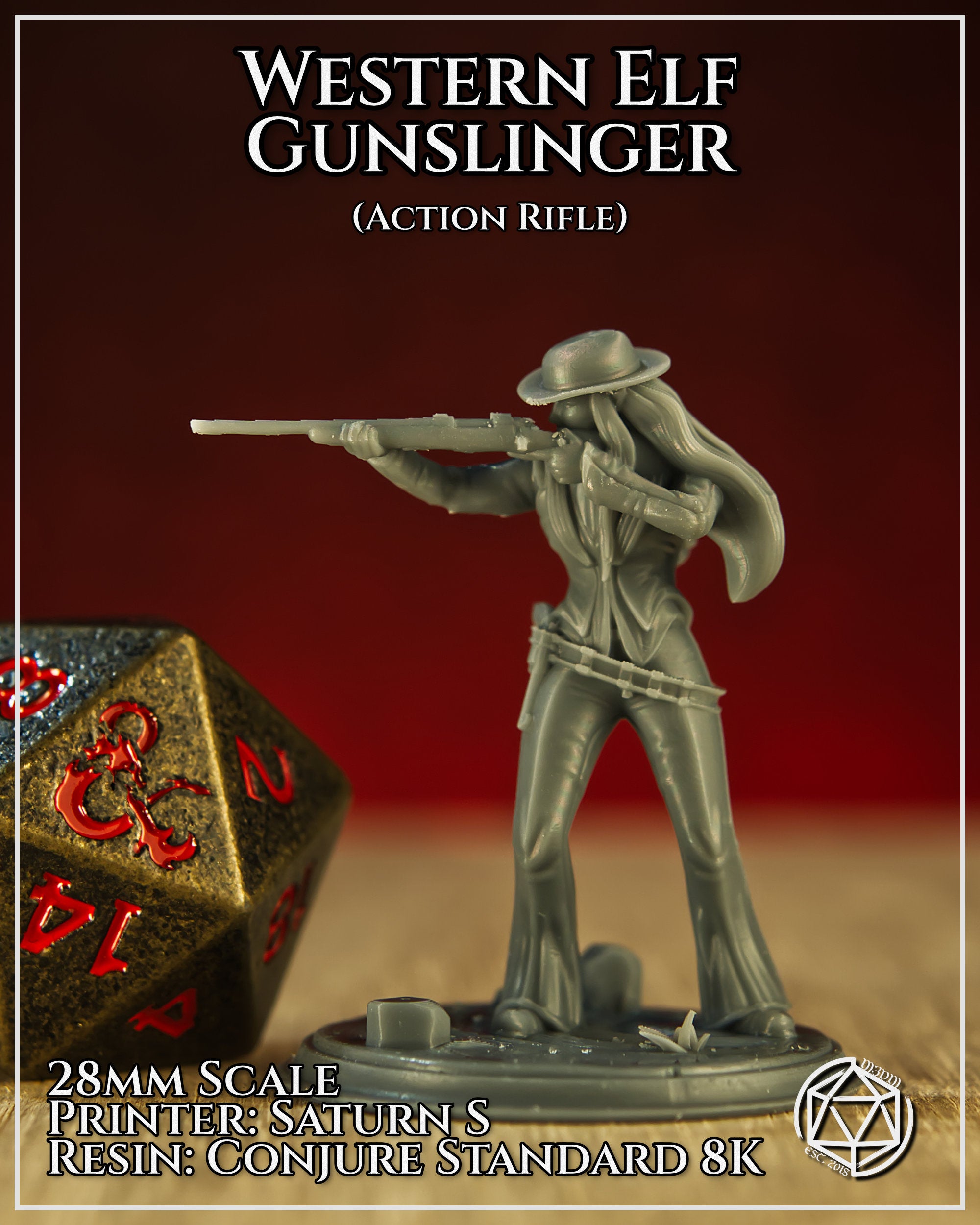 Western Elf Gunslinger Action Rifle by Mia Kay M3DM