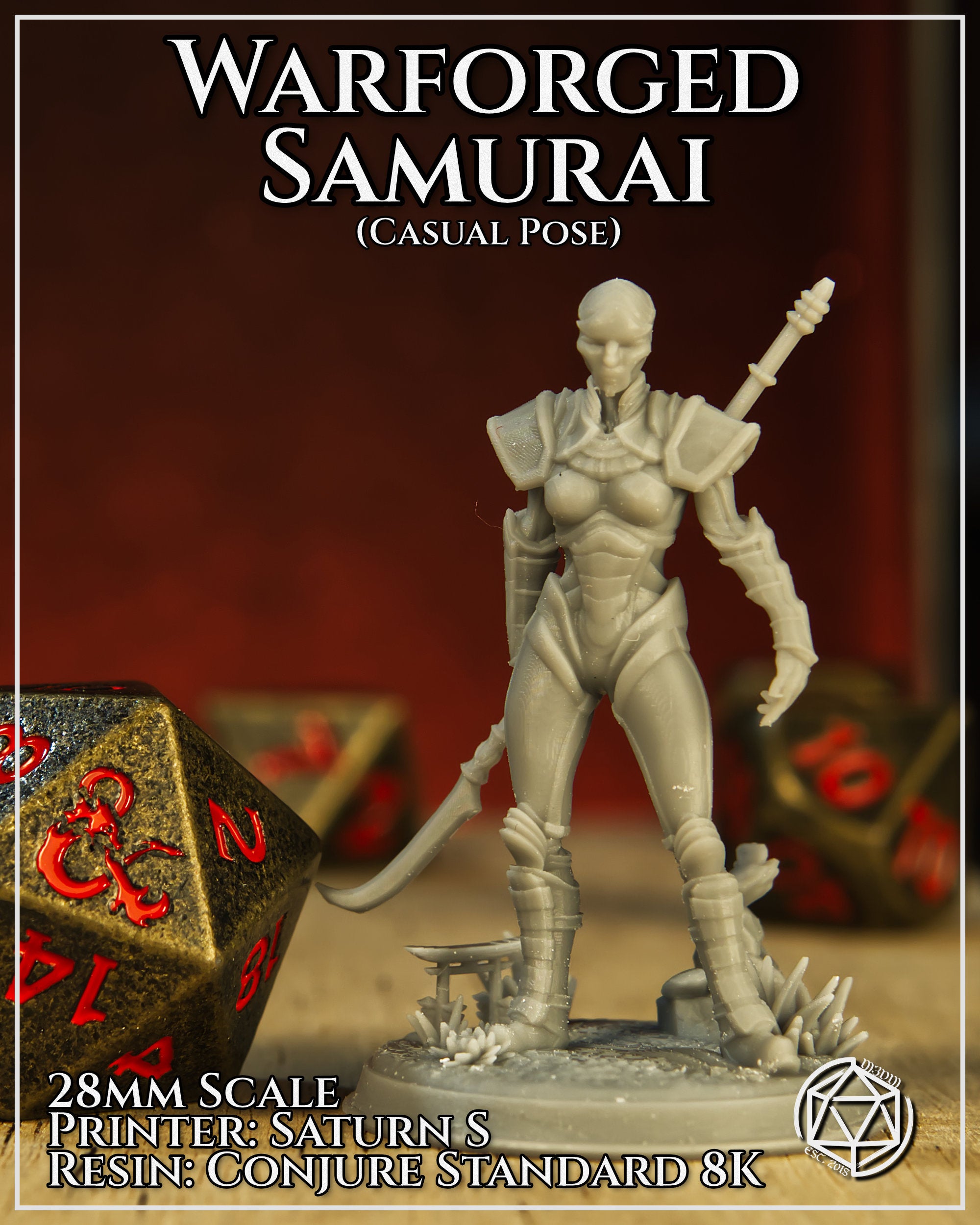 Warforged Female Samurai Casual by Mia Kay M3DM