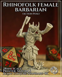 Rhinofolk Female Barbarian Action by Mia Kay M3DM