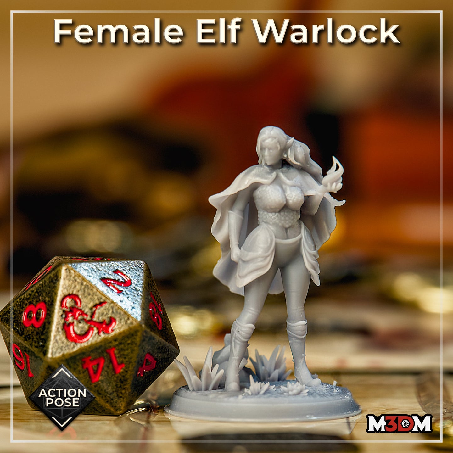 Female Elf Warlock Action by Mia Kay M3DM