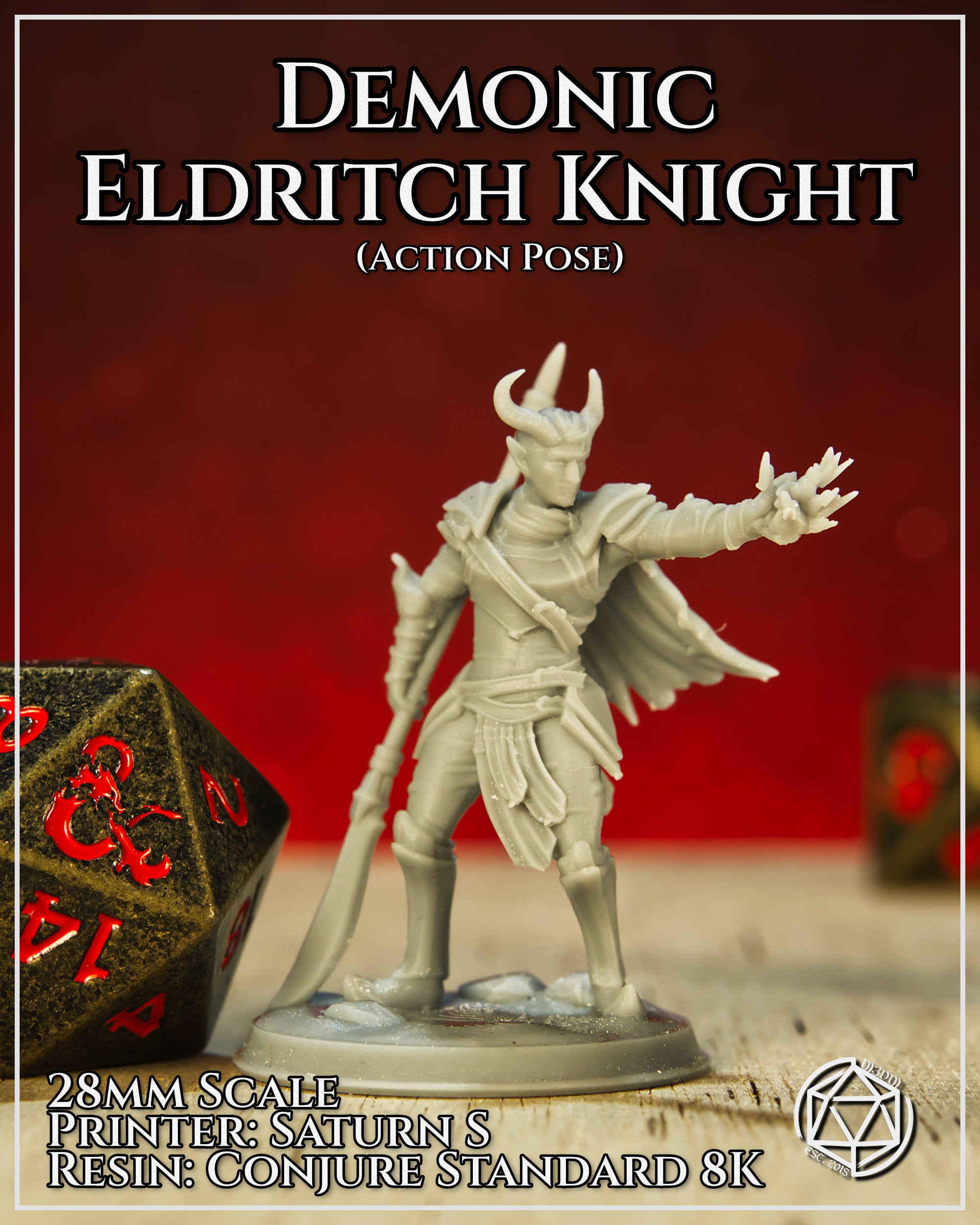 Tiefling / Demonic Eldritch Knight Action by Mia Kay M3DM