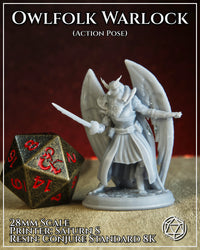 Owlfolk Warlock Action by Mia Kay M3DM