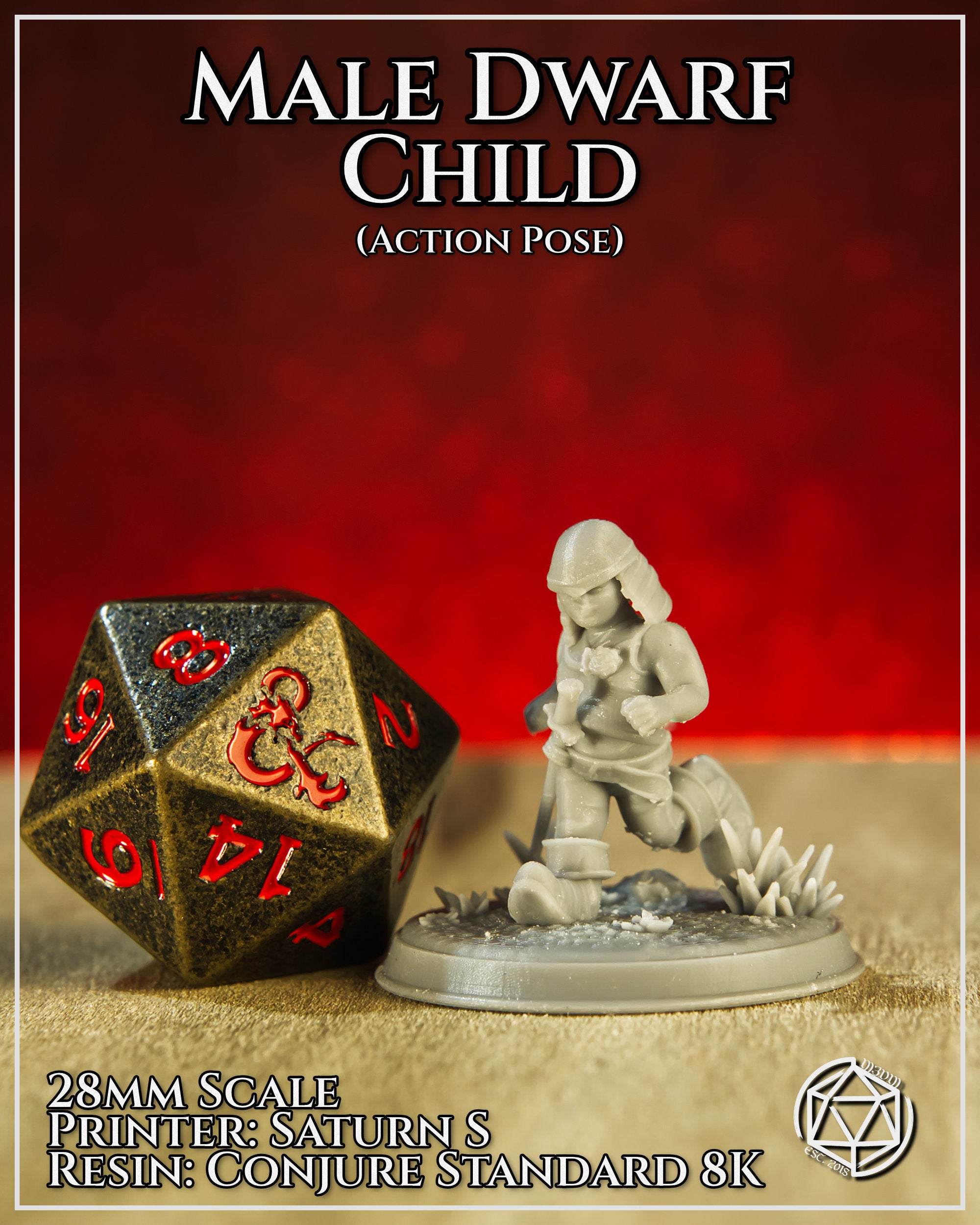 Male Dwarf Child Action by Mia Kay M3DM