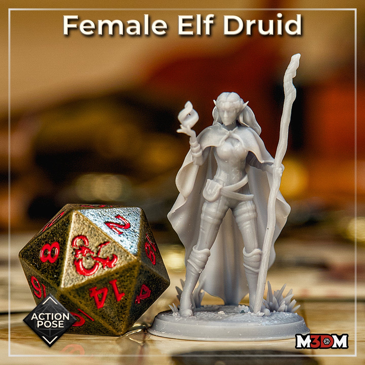 Female Elf Druid Action by Mia Kay M3DM