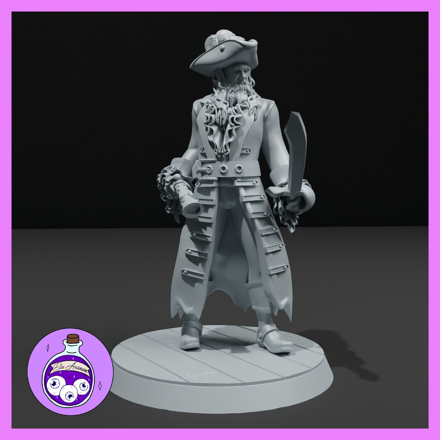 Pirate Captain Male by Ella's Arcanum Minis