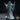 Gaunt robed cultist with arms raised and clawed fingers spread wide, wearing a deep hood over a skeletal grinning face, rope-belted tattered robes, on a sculpted scenic base. Sculpt by DM Stash.