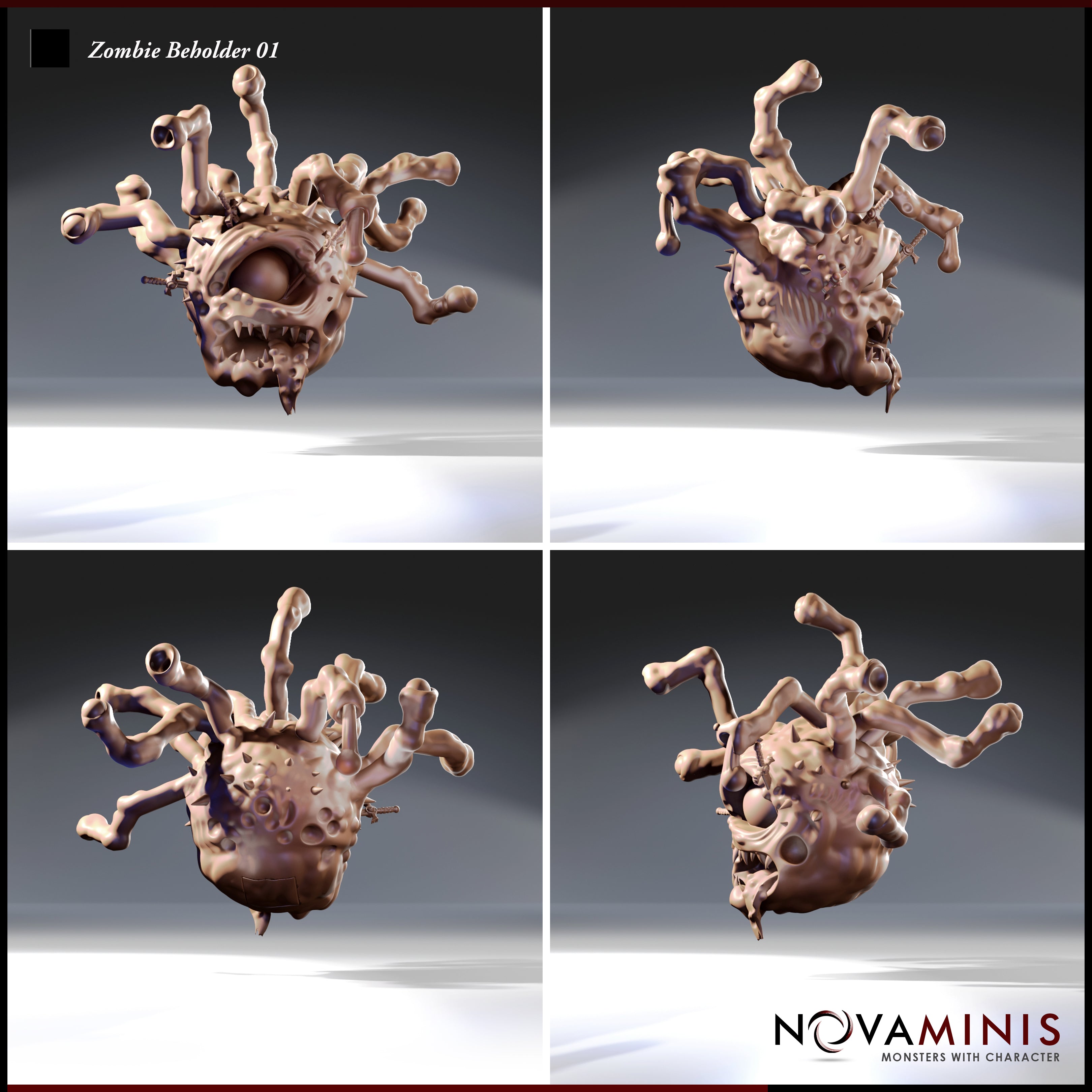 Zomvbie Eye Tyrant (Beholder) | D&D Miniature – MitzNSimz