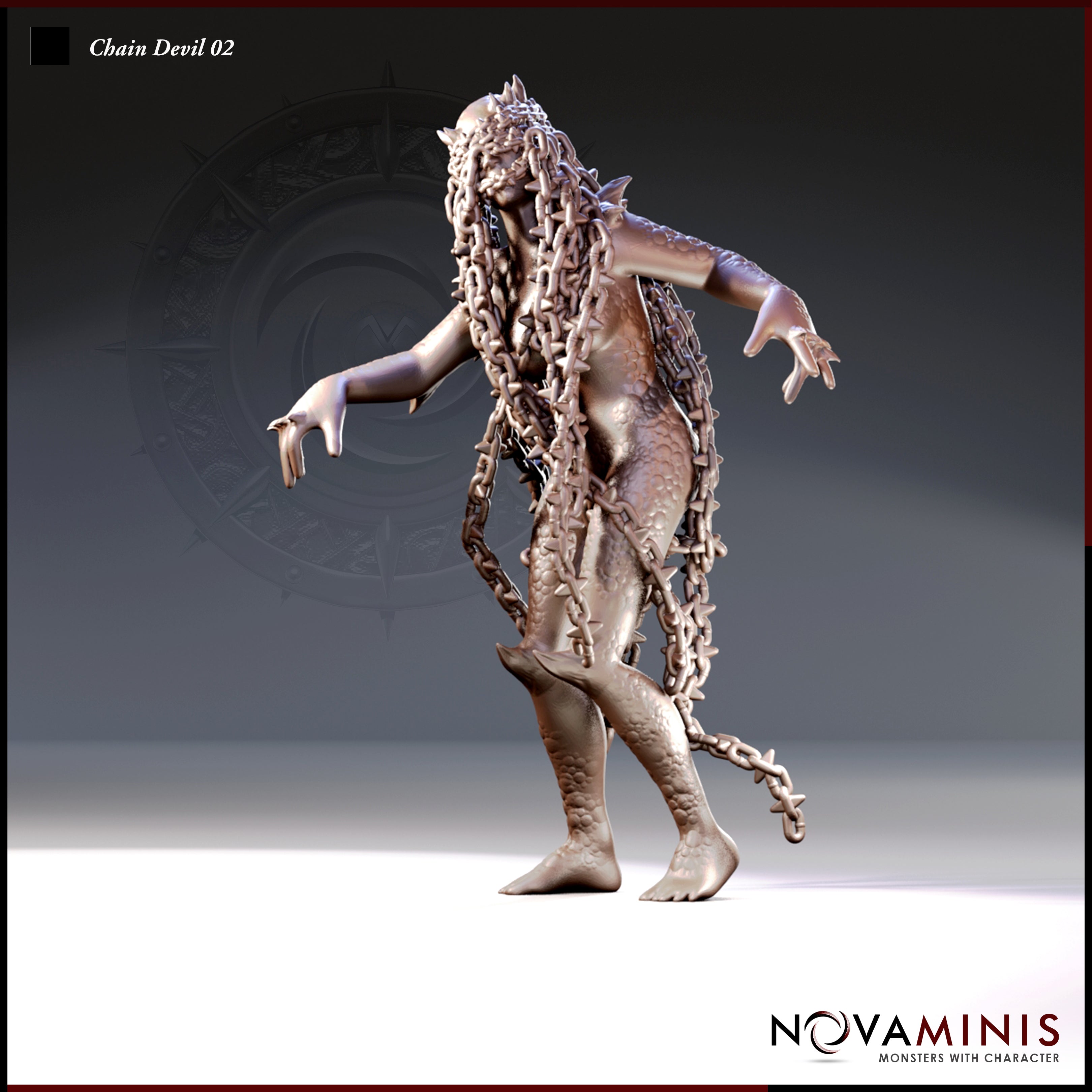 Chain Devil D&D Miniature by Novaminis – MitzNSimz