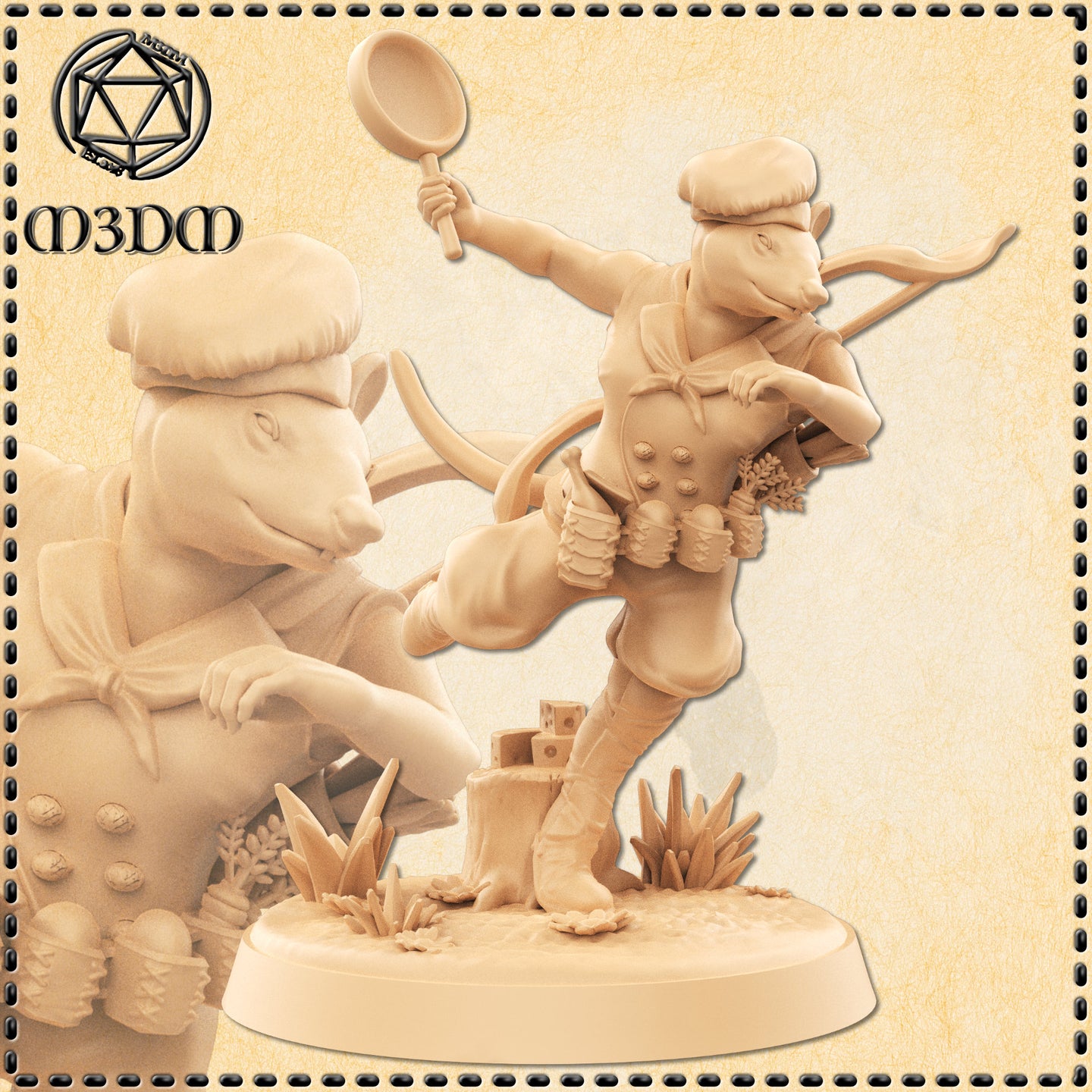 Ratfolk Chef Ranger Action by Mia Kay M3DM