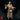Robed male human figure with both arms raised — one hand pointing two fingers upward, one hand outstretched with splayed fingers. Long hair, star amulet at chest, layered cowl and floor-length robes, sandalled feet. Sculpt by Monster Atlas.