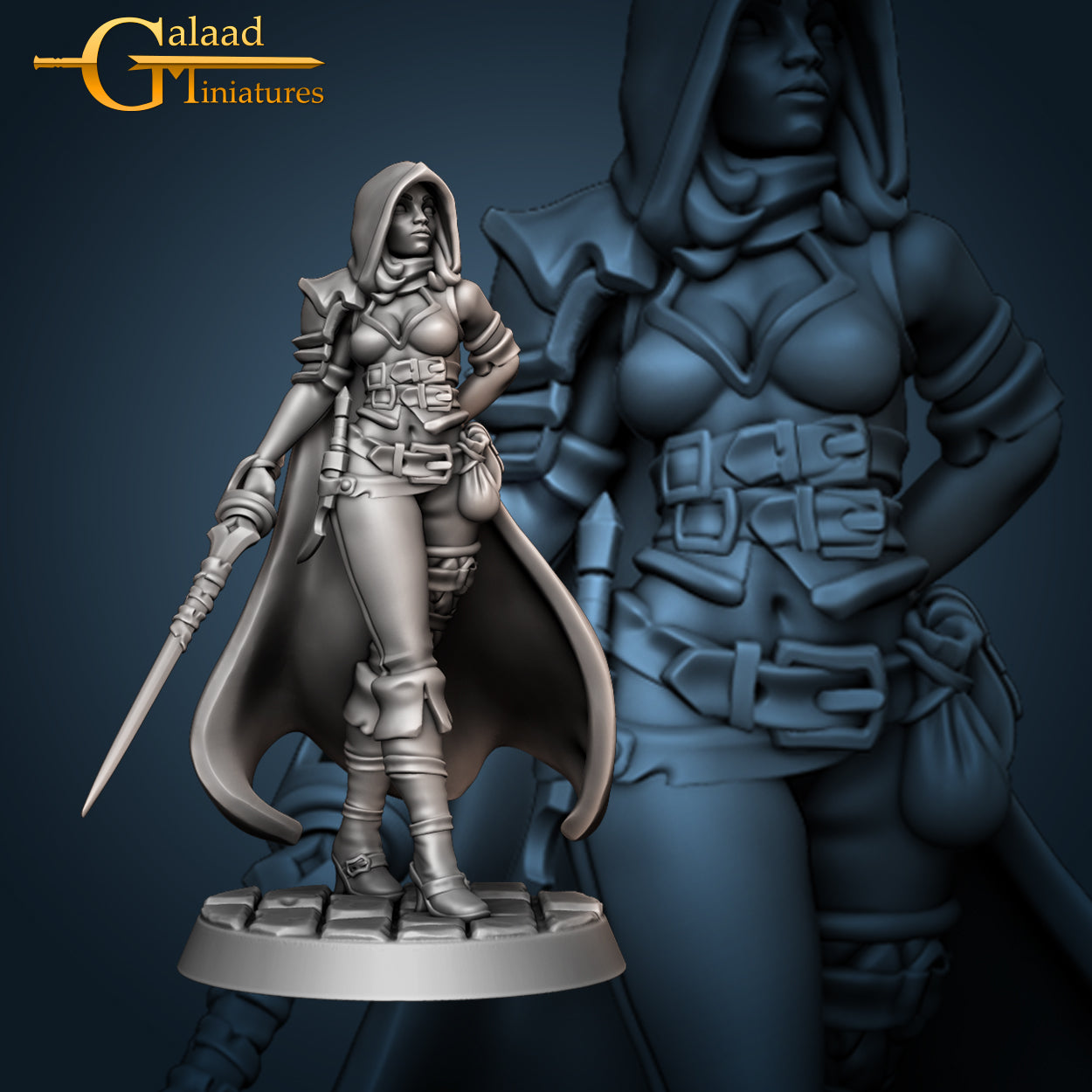 Elf Rogue Raven 01 by Galaad Miniatures
