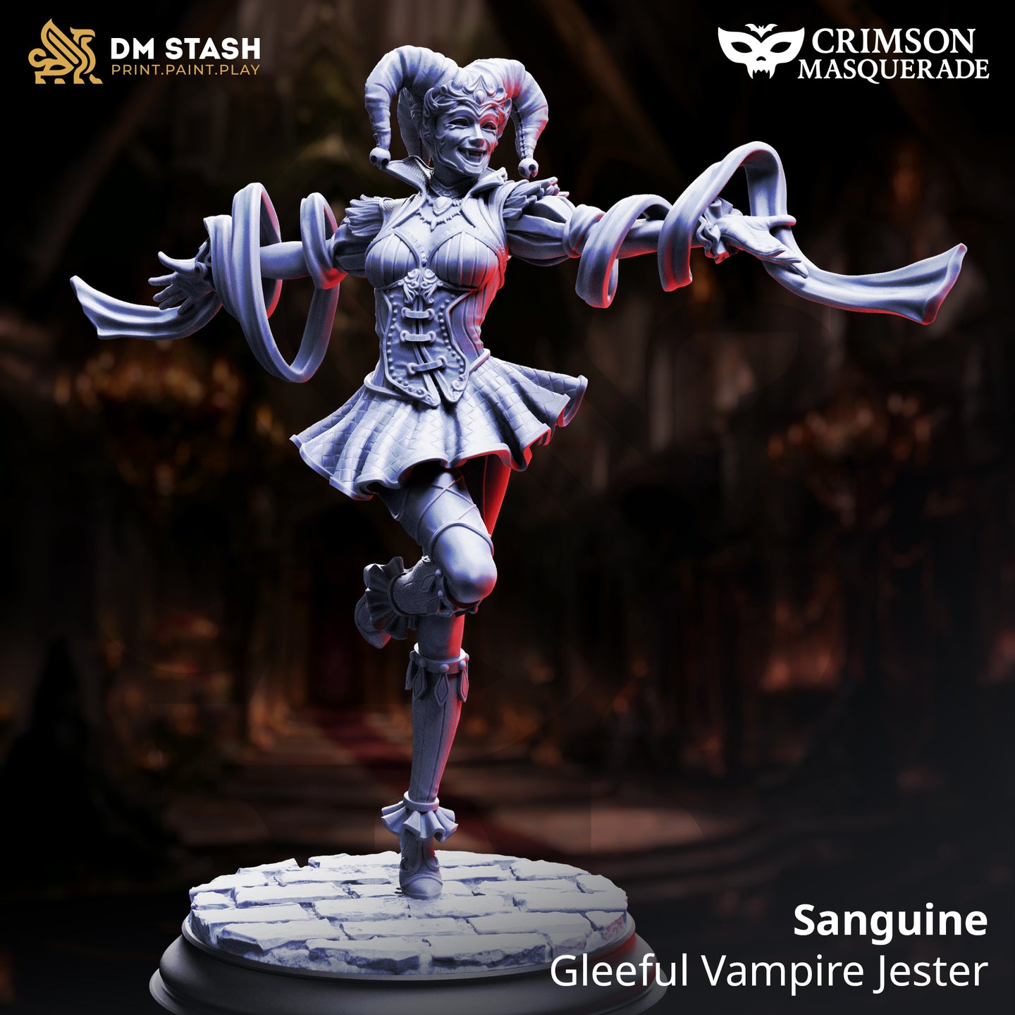 Gleeful Vampire Jester (Sanguine) by DM Stash