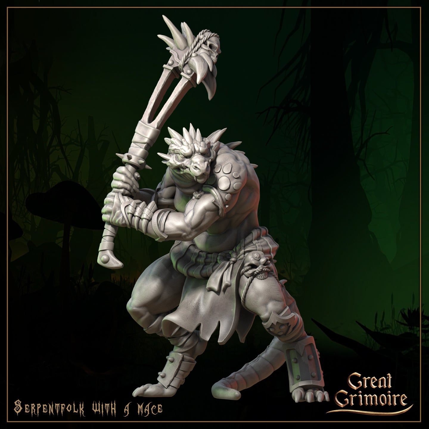 Lizardfolk Warrior 02 by Great Grimoire