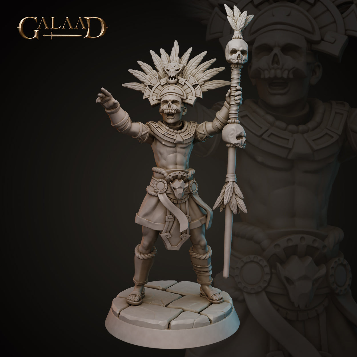 Aztec Shaman 01 by Galaad Miniatures
