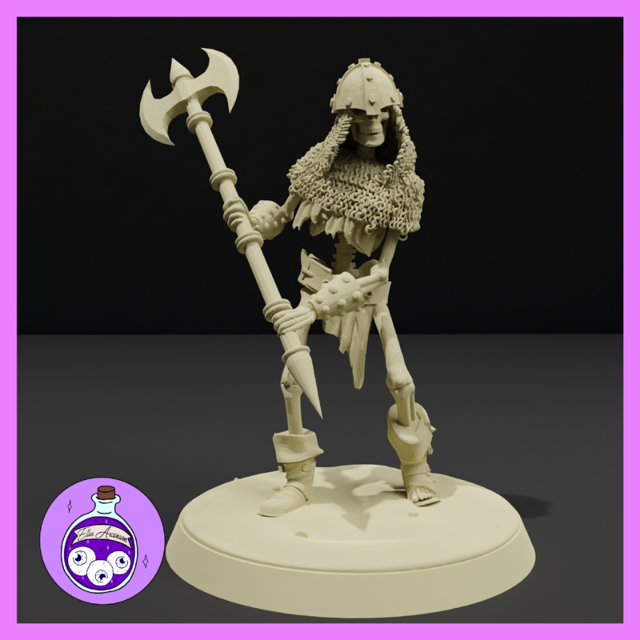 Skeleton Barbarian by Ella's Arcanum Minis