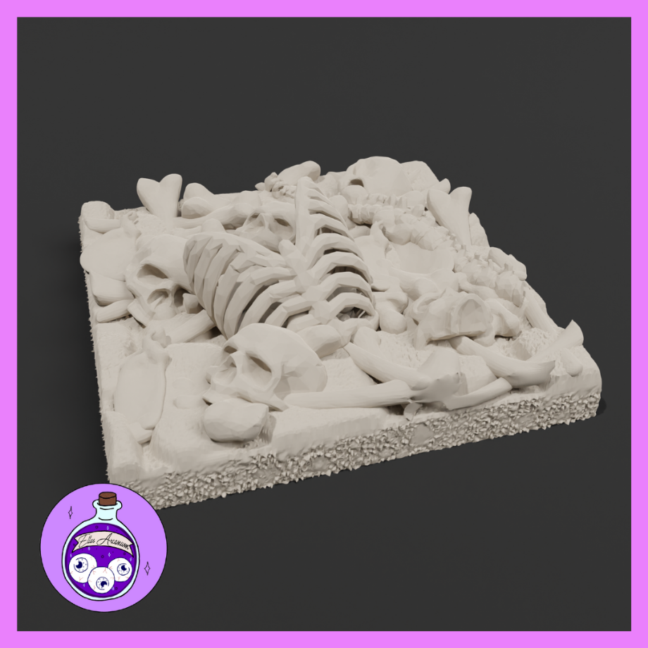 Skeleton Pile on Stone by Ella's Arcanum