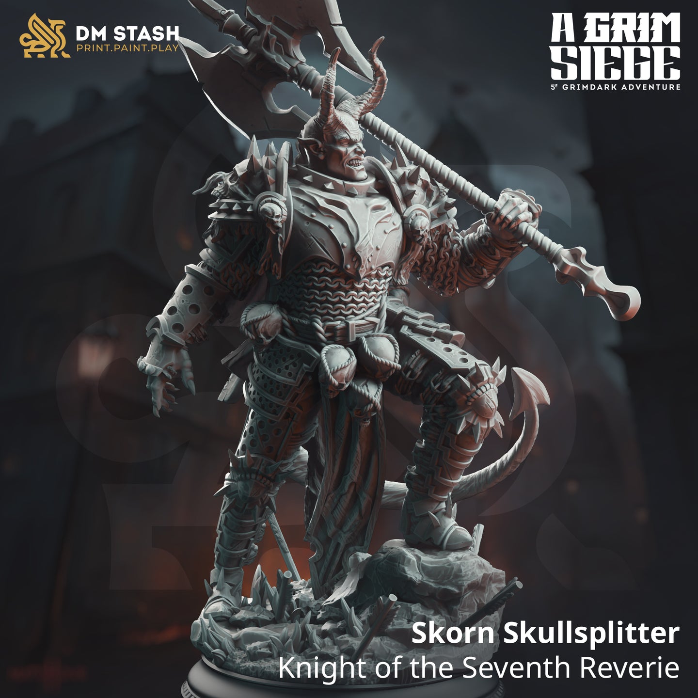 Demonic Knight of the Seventh Reverie (Skorn Skullsplitter) by DM Stash