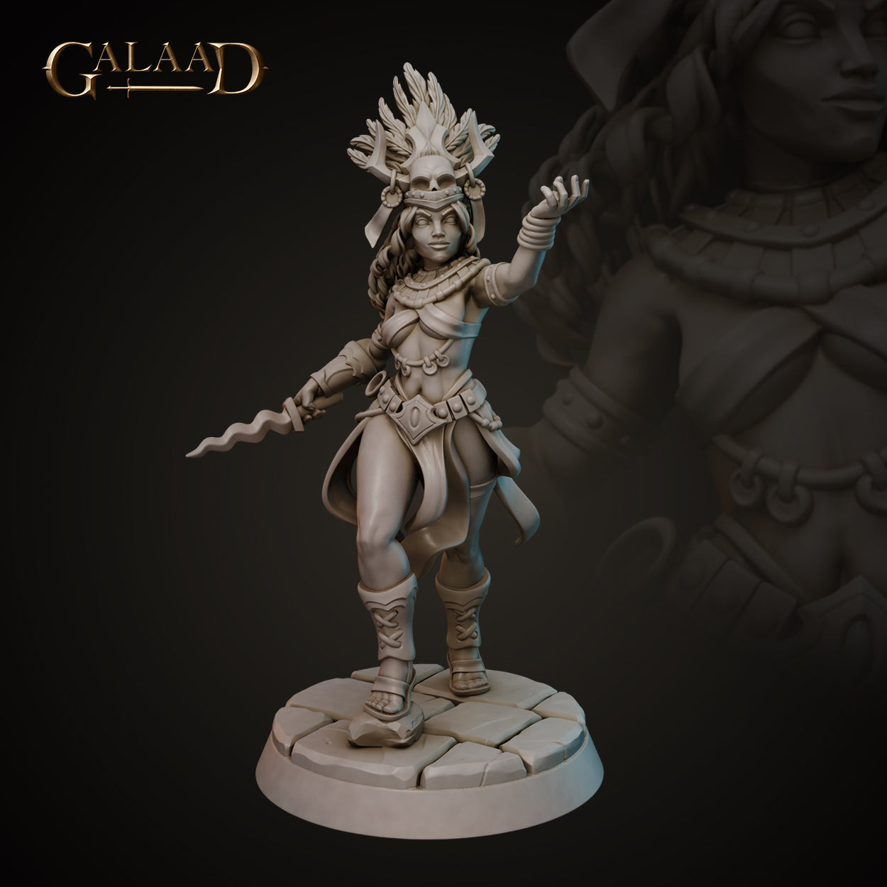 Aztec Sorceress 01 by Galaad Miniatures