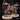 Steampunk Scavenger miniature by Mia Kay M3DM — side-on view showing the heavily loaded back rig in detail: coiled ropes, spinning wheel gears, dangling tools and chains beneath the wide mechanical canopy hat. Gear-work base.