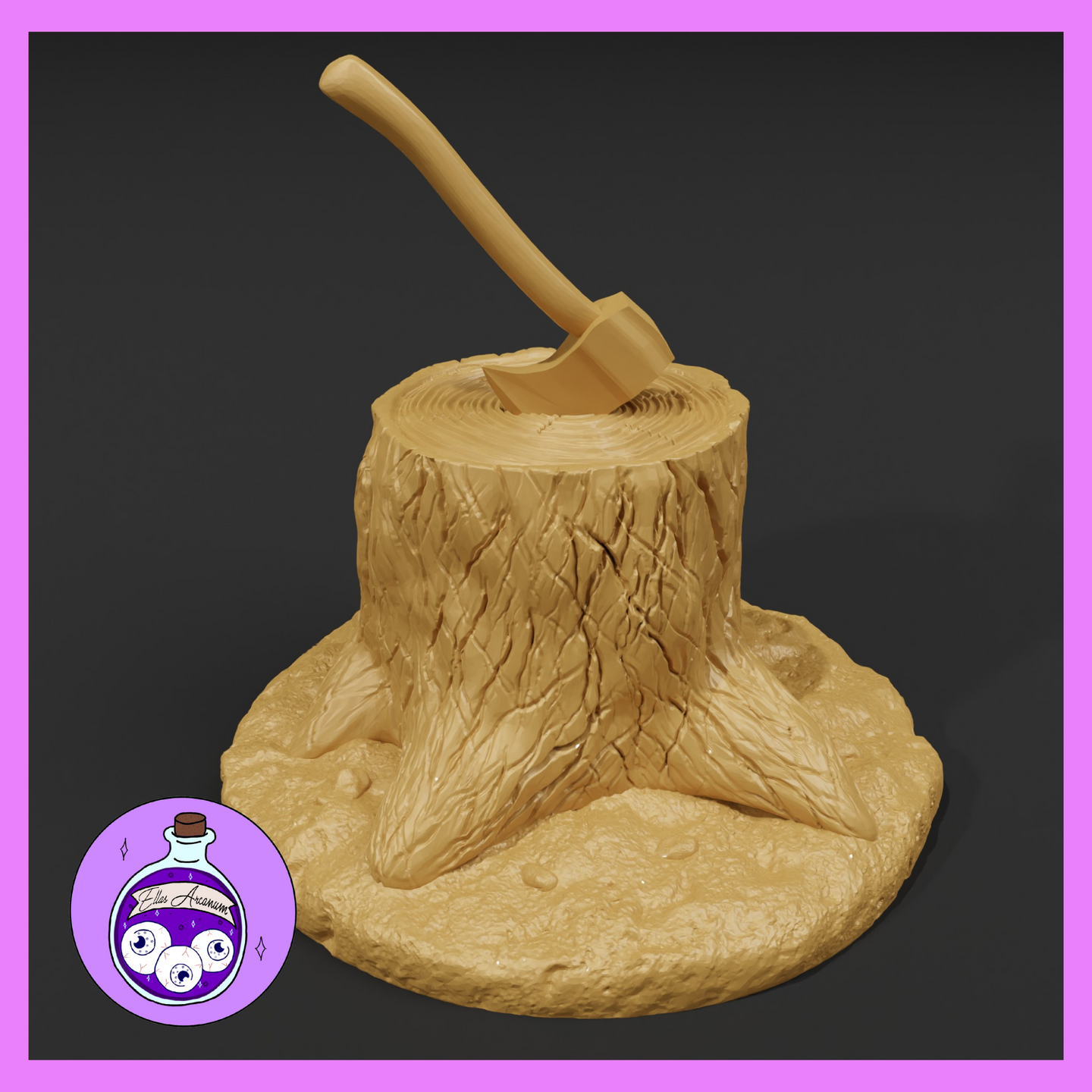 Stump w/Hatchet by Ella's Arcanum