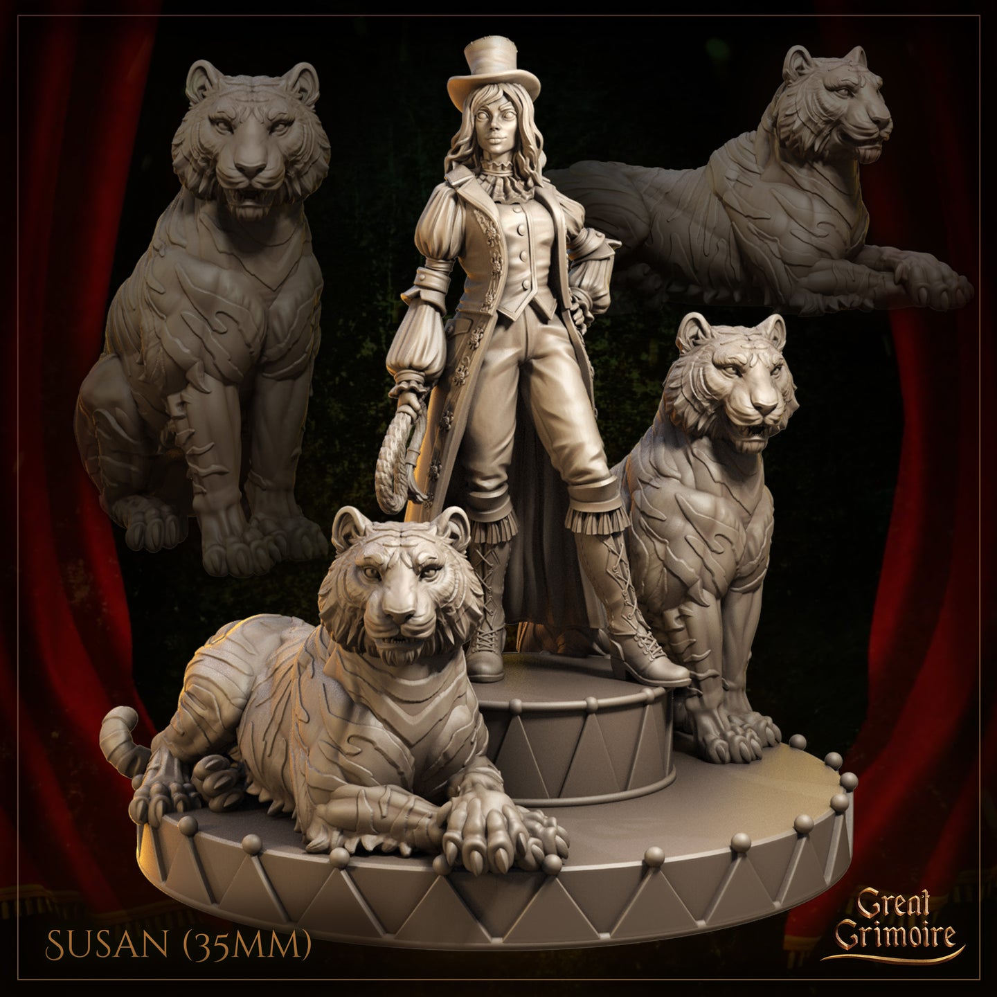 Susan and Tigers on Stage by Great Grimoire