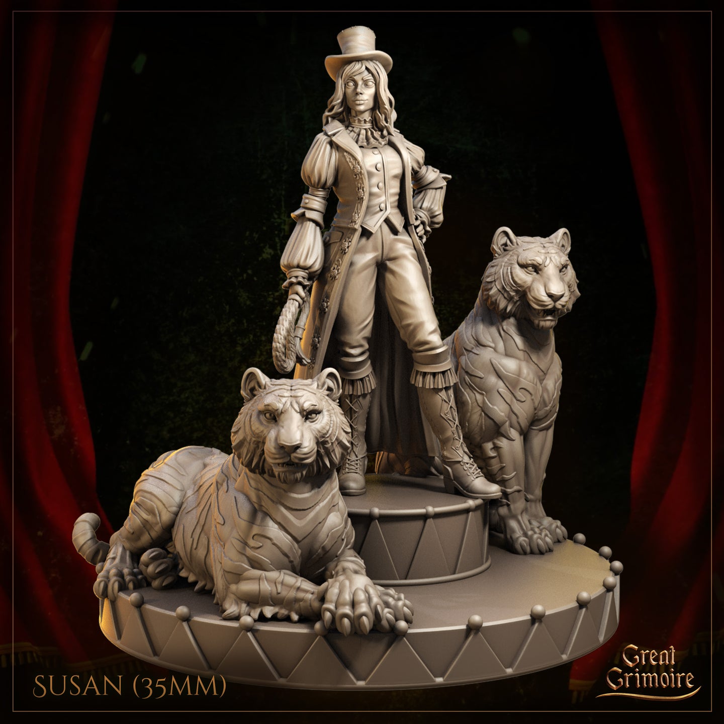 Susan and Tigers on Stage by Great Grimoire