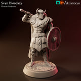 Sven Bloodaxe Human Barbarian w/Battle Axe Calm by Atlanticus Arts