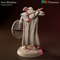 Sven Bloodaxe Human Barbarian w/Battle Axe Calm by Atlanticus Arts