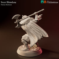 Sven Bloodaxe Human Barbarian w/Dual Axes by Atlanticus Arts