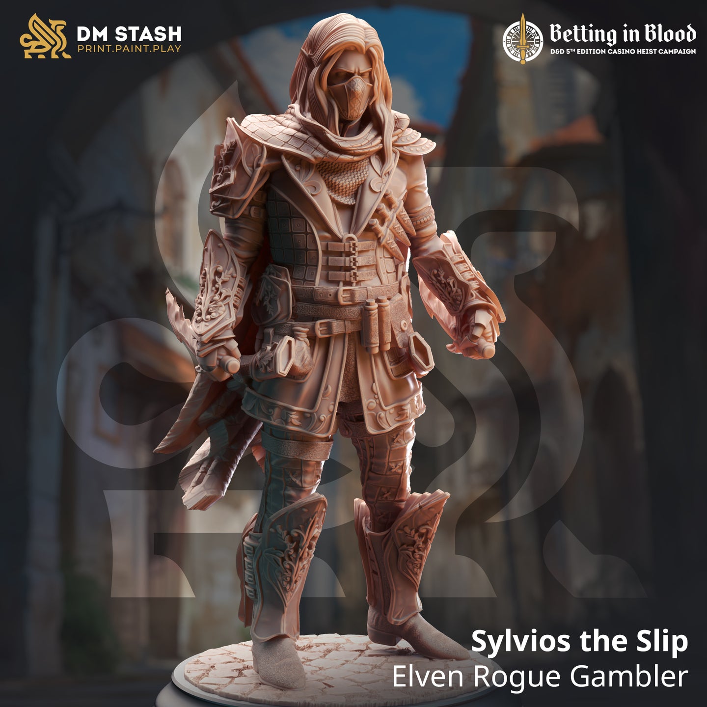 Elven Rogue Gambler (Sylvios the Slip) by DM Stash