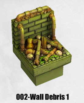 Toxic Sewer Wall Debris 1 TS-002 by Dungeon Blocks