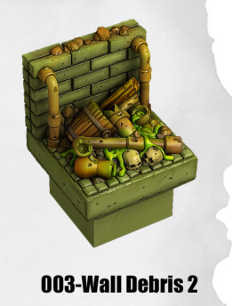 Toxic Sewer Wall Debris 2 TS-003 by Dungeon Blocks