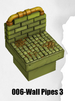 Toxic Sewer Wall Pipes 3 TS-006 by Dungeon Blocks